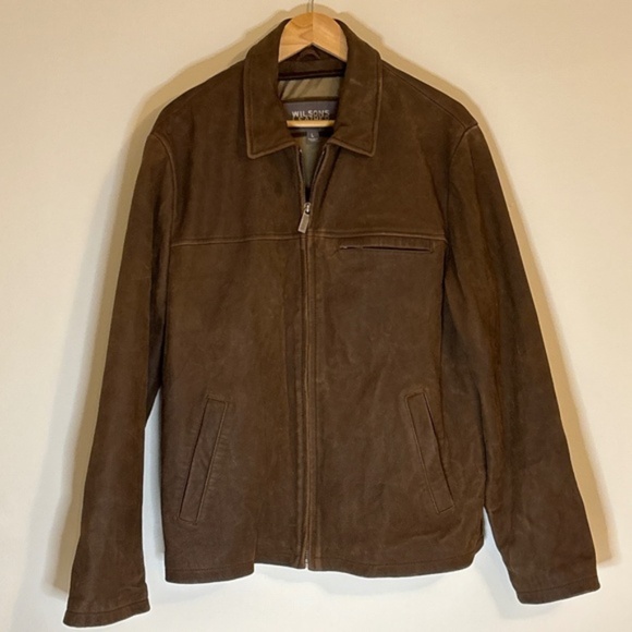 Wilsons Leather Other - Wilson’s Rustic Brown Leather Bomber Jacket